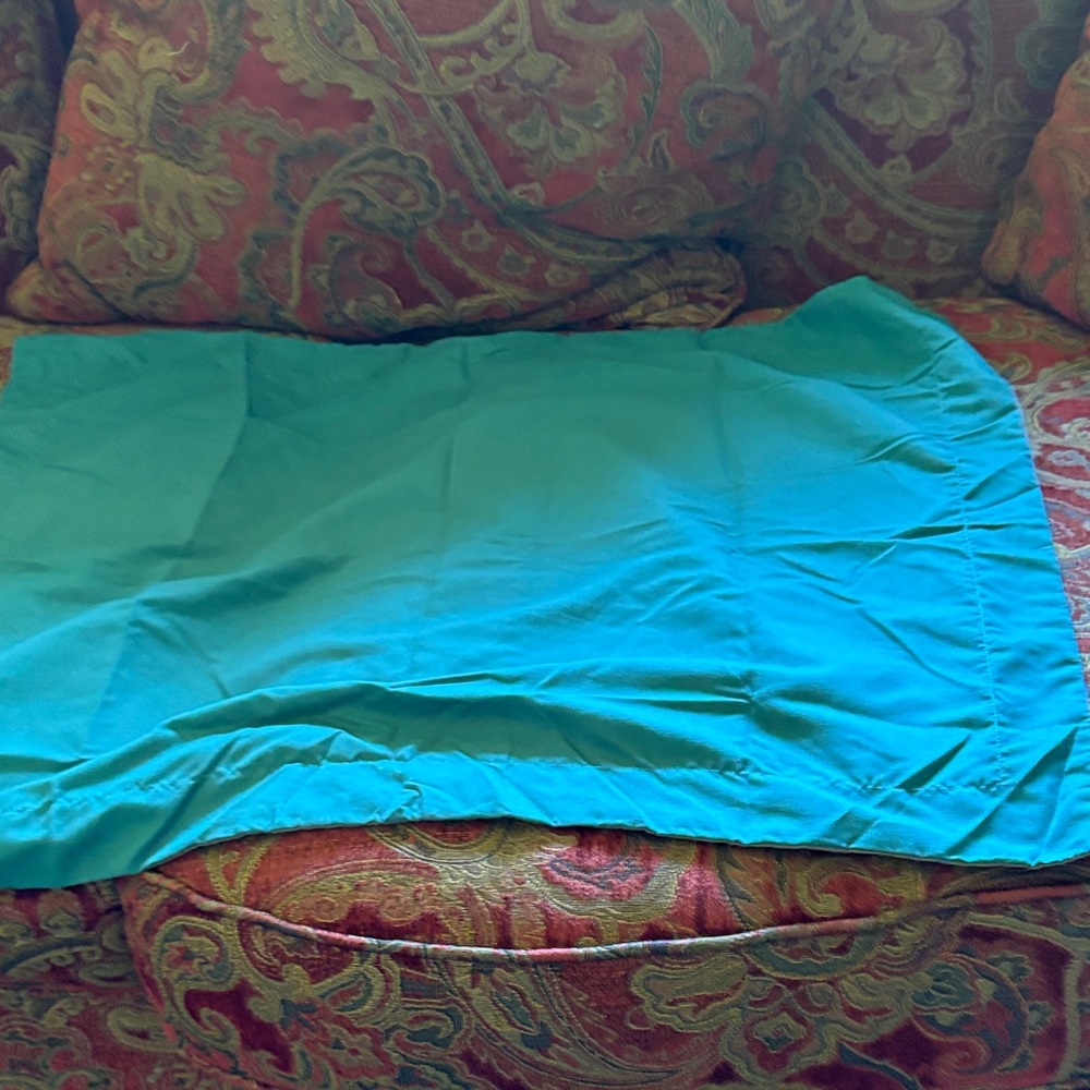Vibrant Teal Fabric pillow case cover